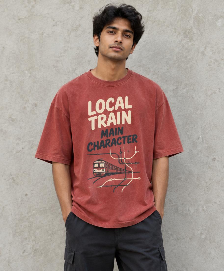 Local Train Main Character sample graphic tee